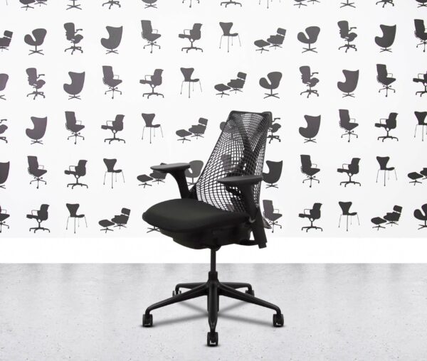 refurbished herman miller sayl chair full black