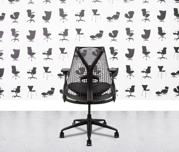 refurbished herman miller sayl chair full black