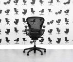 Herman Miller Aeron -Refurbished - Size B - Classic Version - Black - With Lumbar Support - Corporate Spec 3