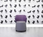 Refurbished Orangebox Ramsey - Grey Seat - Purple Back - Leather - Corporate Spec