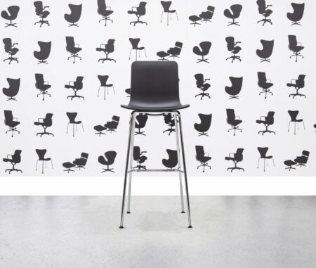 Refurbished Vitra HAL Stool High - Black Shell - Corporate Spec