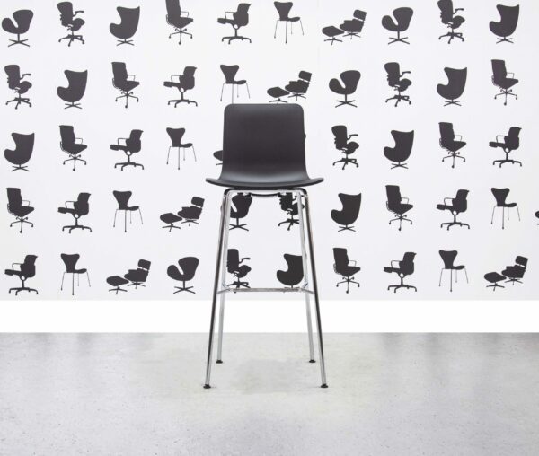 Refurbished Vitra HAL Stool High - Black Shell - Corporate Spec