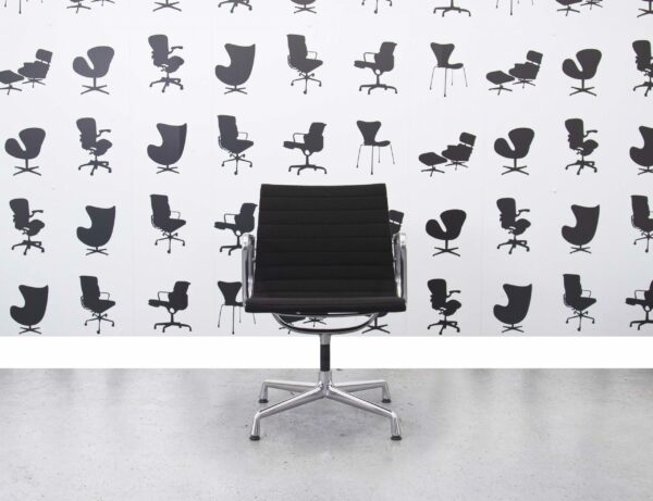 Refurbished Vitra EA108 - Black Fabric - Polished Aluminium - Corporate Spec