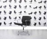 Refurbished Vitra Soft Pad EA208 - Black Leather - Chrome Frame - Corporate Spec 1