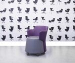 Refurbished Orangebox Ramsey - Grey Seat - Purple Back - Leather - Corporate Spec 1