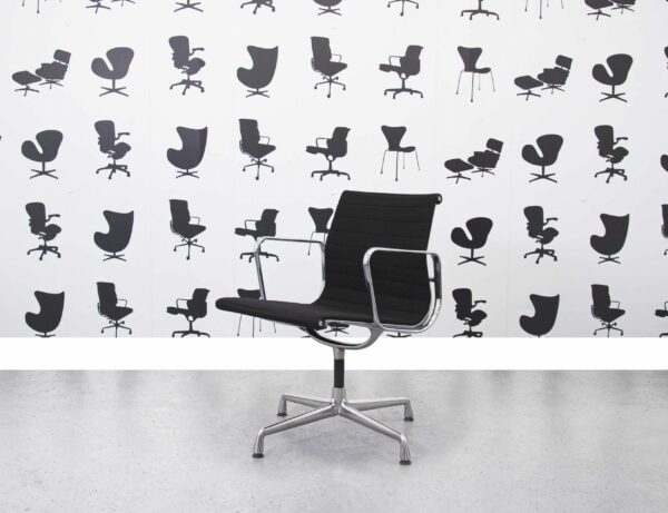 Refurbished Vitra EA108 - Black Fabric - Polished Aluminium - Corporate Spec 1