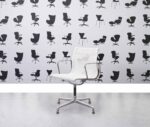 Refurbished Vitra Charles Eames EA108 Office Chair - White Mesh and Aluminium Frame - Corporate Spec 1