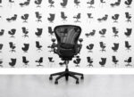 Refurbished Herman Miller Aeron Size A. Classic Version, Black Pellicle Mesh With Lumbar - Corporate Spec 2