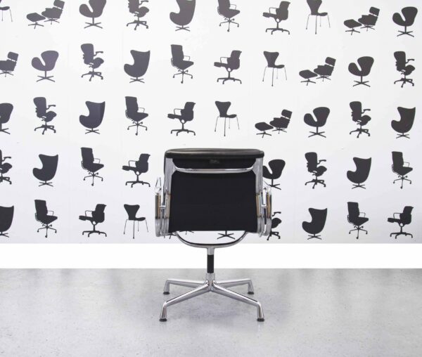 Refurbished Vitra Soft Pad EA208 - Black Leather - Chrome Frame - Corporate Spec 2