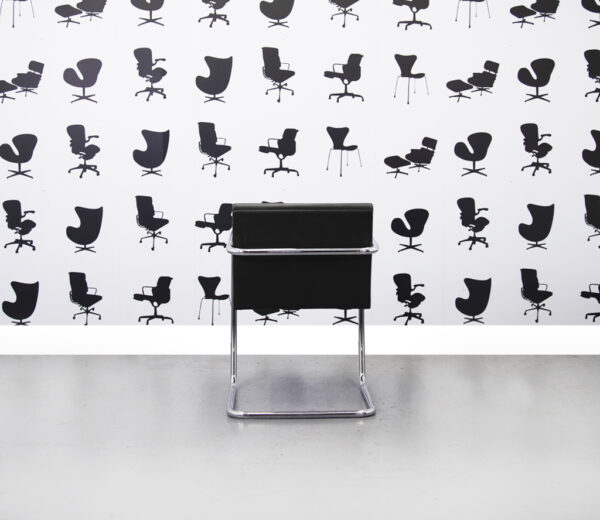 Refurbished - Brno Chair Tublar- Knoll - E07M - Black and Chrome - Corporate Spec 2