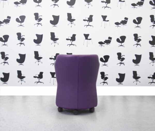 Refurbished Orangebox Ramsey - Grey Seat - Purple Back - Leather - Corporate Spec 2