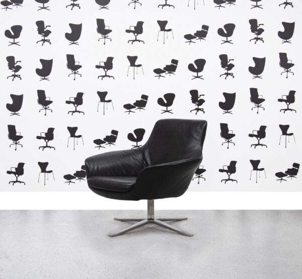 Refurbished Walter Knoll Oscar Armchair - Black Leather - Corporate Spec 2