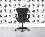 Refurbished Herman Miller Classic Mirra FULL SPEC - Black Butterfly Mesh - 4D - Tri-flex Grey Mesh Seat - Corporate Spec 2