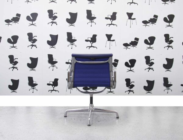 Refurbished Vitra EA108 - Purple Leather - Polished Aluminium - Corporate Spec 3