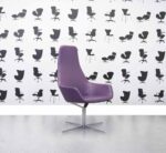 Refurbished Hitch Mylius HM86F Swivel High Back Armchair - Purple Leather - Corporate Spec 3