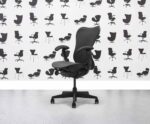 Refurbished Herman Miller Classic Mirra FULL SPEC - Black Butterfly Mesh - 4D - Tri-flex Grey Mesh Seat - Corporate Spec 3