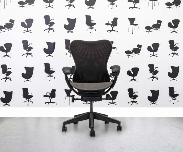 Refurbished Herman Miller Mirra 2 Fully Loaded - Black Butterfly Mesh - Corporate Spec