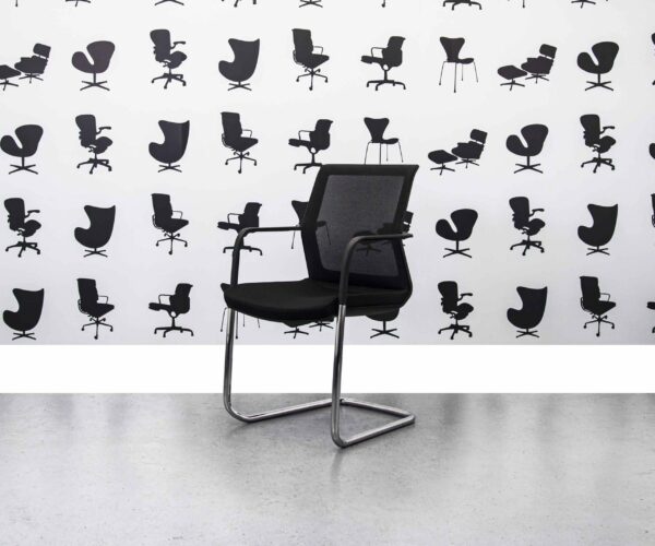 Refurbished Orangebox Workday Cantilever Armchair - Black - Corporate Spec 1