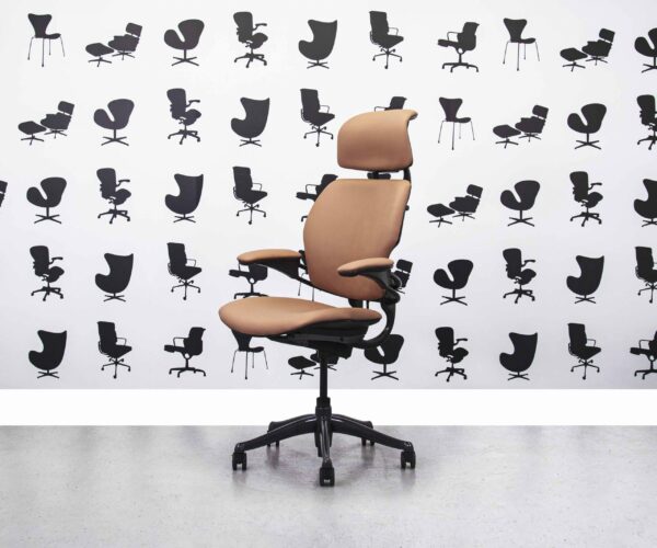 Refurbished Humanscale Freedom High Back with Headrest - Seville Pink - Corporate Spec 1