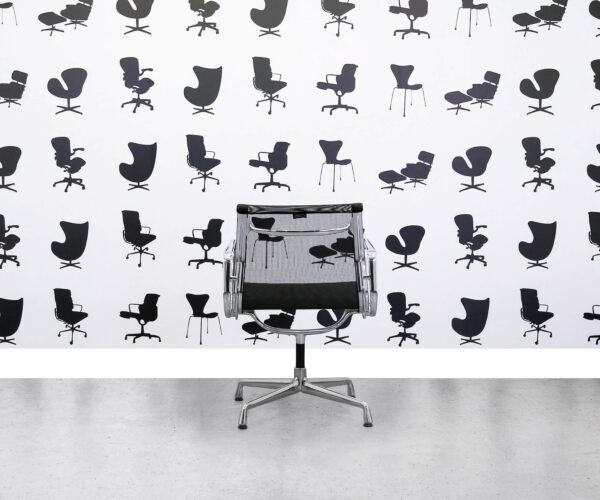 Refurbished Vitra Charles Eames EA108 Office Chair - Black Mesh and Chrome Frame - Corporate Spec 3