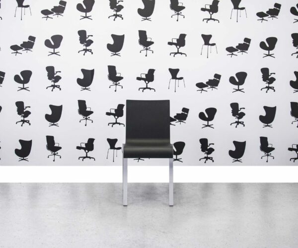 Refurbished Vitra .03 Stacking Chair - Basic Dark with Chrome Base - Corporate Spec 3