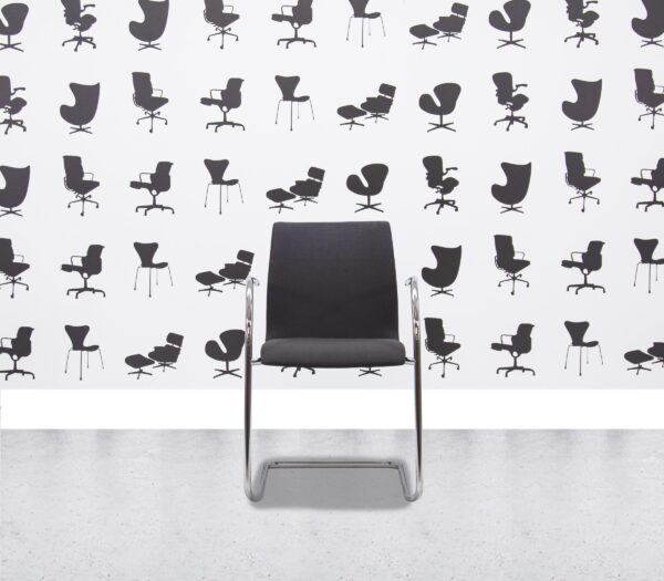 Refurbished Kusch Co 9230 Cantilever Armchair - Black Fabric - Corporate Spec