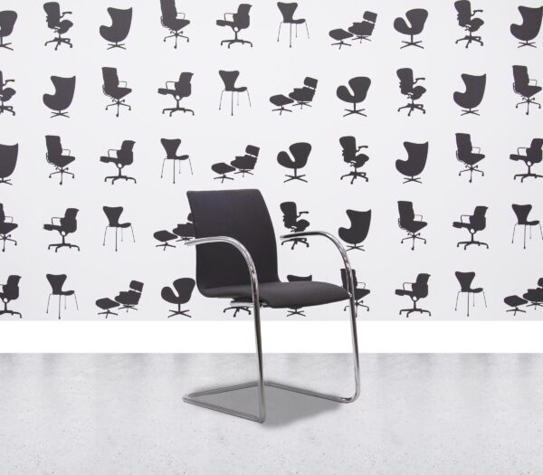 Refurbished Kusch Co 9230 Cantilever Armchair - Black Fabric - Corporate Spec 1
