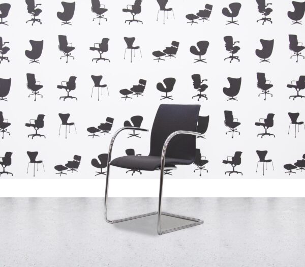 Refurbished Kusch Co 9230 Cantilever Armchair - Black Fabric - Corporate Spec 3