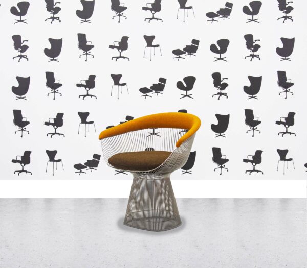 Refurbished Walter Knoll Platner Armchair - Orange and Brown - Corporate Spec 3