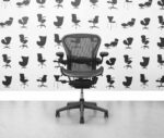 Refurbished Herman Miller Aeron Size B - Classic Version - Graphite - Lumbar Support - Corporate Spec