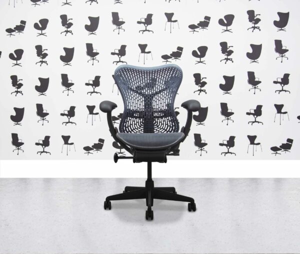 Refurbished Herman Miller Classic Mirra FULL SPEC 4D - Blue Back - Blue Seat - Corporate Spec