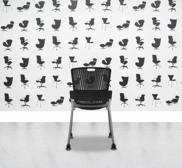 Refurbished Humanscale Cinto Stacking Chair with Wheels - Aluminium Base - Black - Corporate Spec 2