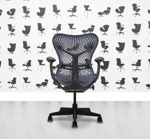 Refurbished Herman Miller Classic Mirra FULL SPEC 4D - Blue Back - Blue Seat - Corporate Spec 2