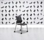 Refurbished Humanscale Cinto Stacking Chair with Wheels - Aluminium Base - Black - Corporate Spec 3