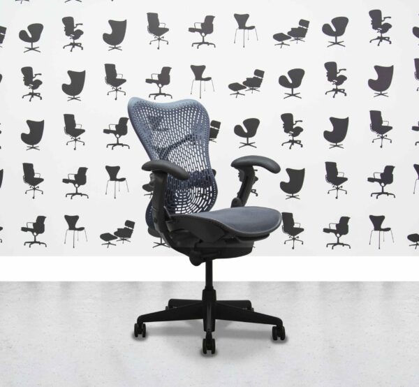 Refurbished Herman Miller Classic Mirra FULL SPEC 4D - Blue Back - Blue Seat - Corporate Spec 3