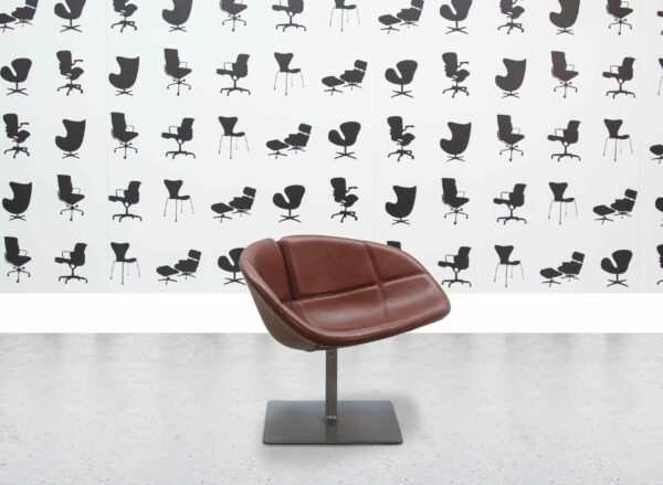 Refurbished Moroso Fjord Swivel Armchair - Oxidored Leather - Corporate Spec 3