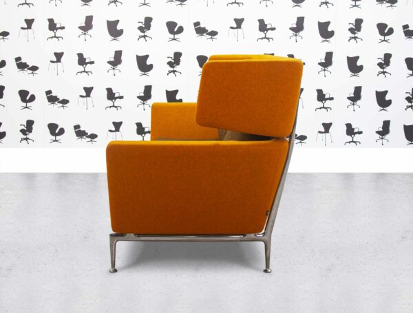 Refurbished Vitra Suita 2-Seater with Head Section - Orange Body - Brown Cusion - Corporate Spec 1