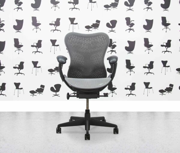 Refurbished Herman Miller Mirra 2 - Full Spec - Grey Butterfly Back - Grey Mesh Seat and Frame - Image 1
