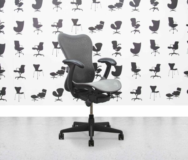 Refurbished Herman Miller Mirra 2 - Full Spec - Grey Butterfly Back - Grey Mesh Seat and Frame - Image 4