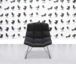 refurbished walter knoll lounge chair by jehs+laub grey fabric