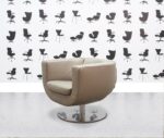 Refurbished B&B Italia Tulip Armchair - Alpha371 Cream Leather - Corporate Spec 1