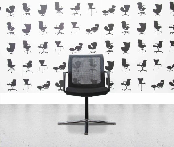 refurbished orangebox workday cfa conference armchair black mesh and seat