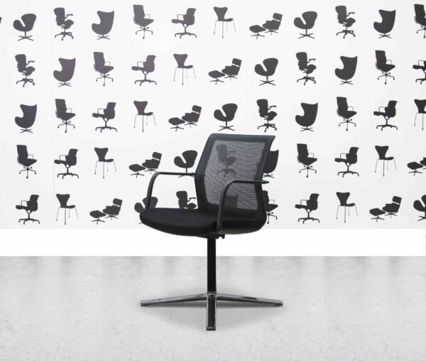refurbished orangebox workday cfa conference armchair black mesh and seat