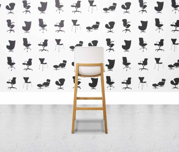 refurbished elite bill bar stool white shell seat