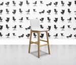 refurbished elite bill bar stool white shell seat
