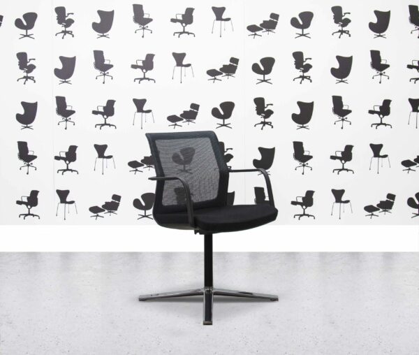 refurbished orangebox workday cfa conference armchair black mesh and seat