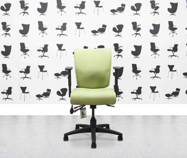 refurbished pledge may'b myb02 task chair green fabric