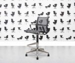 refurbished herman miller setu stool  grey frame and mesh