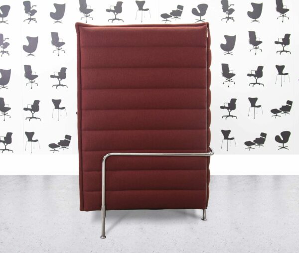 refurbished vitra alcove high back sofa red fabric