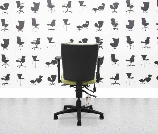 refurbished pledge may'b myb02 task chair green fabric